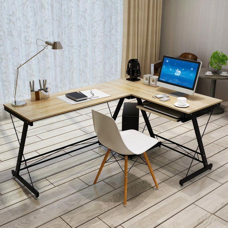 簡約電腦桌颱式桌家用辦公桌簡易轉角電腦桌書桌