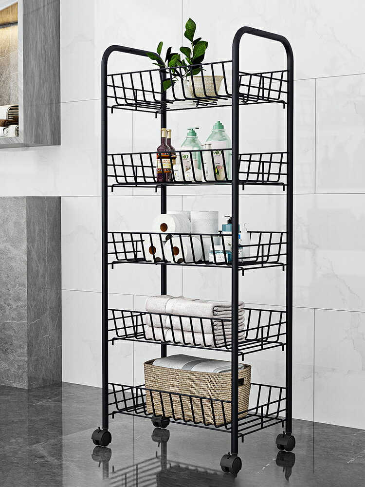 廚房置物架落地多層可移動小推車收納架蔬菜籃子家用宿舍儲物架子 3