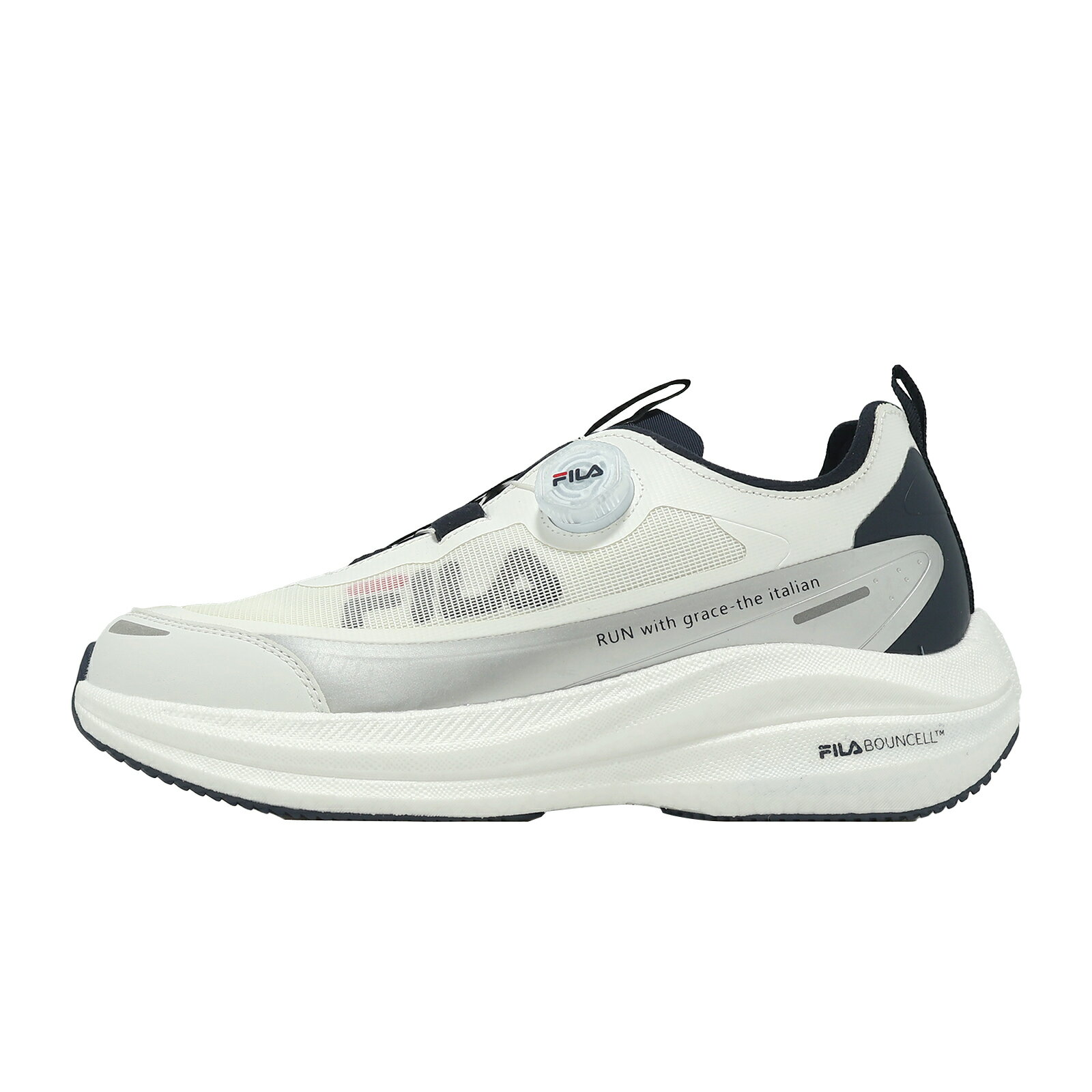 Fila 慢跑鞋 LA VITA 男鞋 白 旋鈕 回彈 運動鞋 斐樂 1J313A180