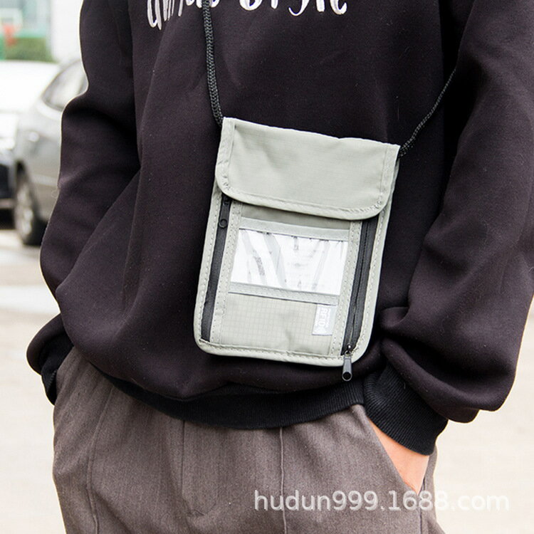 新款時尚掛脖RFID手機包 防水收納零錢包 多功能證件夾休閑掛包