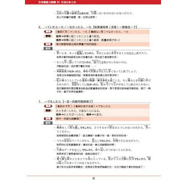 新日本語能力試驗N1文法整理集 4