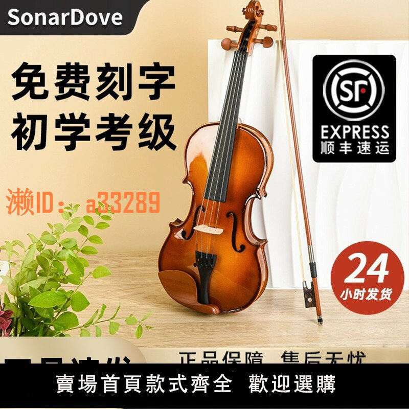 【可開發票】小提琴初學者兒童義大利進口實木手工專業成人考級演奏4/4樂器