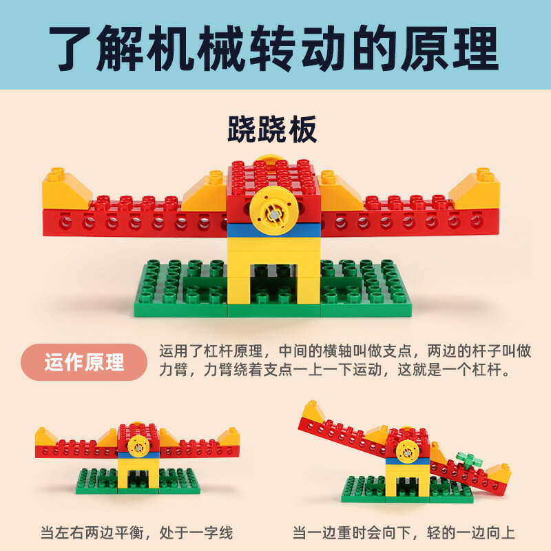 【喜挖】相容樂高9656大顆粒機械齒輪積木幼兒園3-6歲男女孩科教拼裝玩具 1