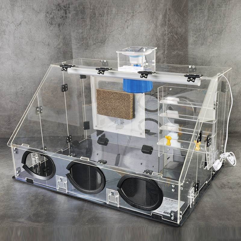 【可開發票】噴漆箱工作臺 高達上色手辦模型排氣風扇 密封閉排氣扇抽風機 2