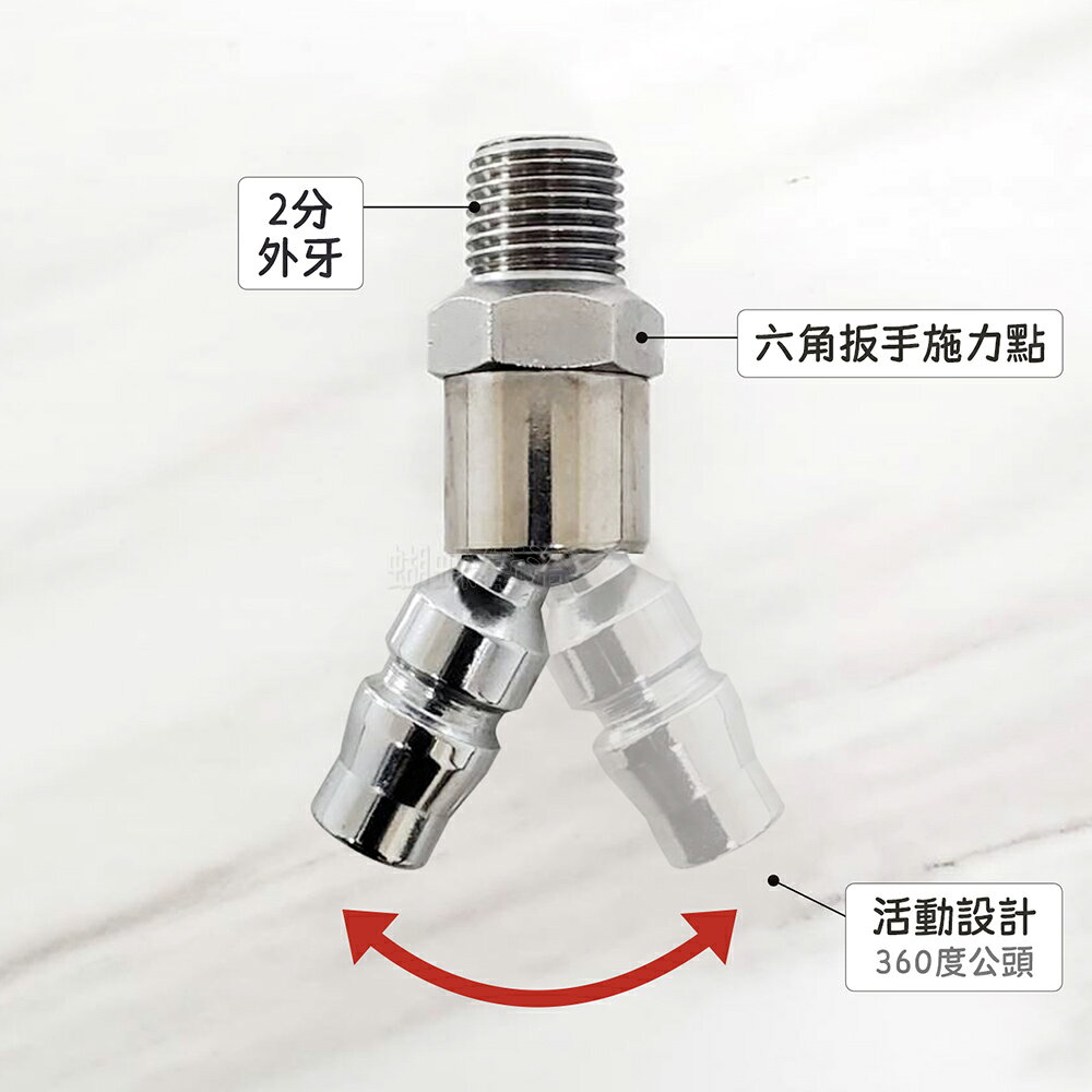 2分外牙旋轉接頭(氣) 3