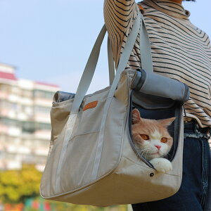 寵物提籠 貓包手提外出便攜寵物大容量貓袋夏天透氣籠子帆布狗背包貓咪用品【CW06479】