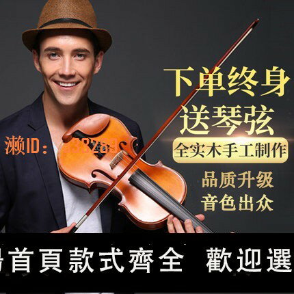 【可開發票】臺氏手工實木初學者小提琴成人兒童考級專業級小提琴入門演奏樂器