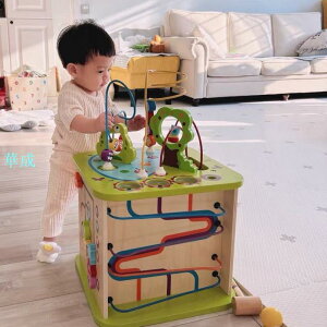 【小肖精選】Hape開心農場遊戲盒繞珠百寶箱複雜串珠寶寶大號嬰兒童益智玩具