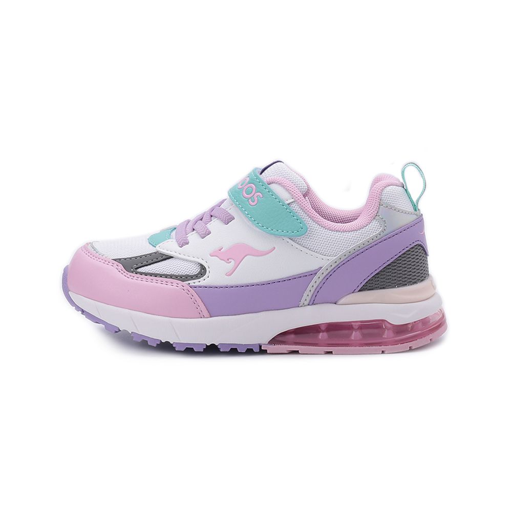 KANGAROOS K-RIDER 2 防潑水避震氣墊運動鞋 白紫 KK41303 中大童鞋