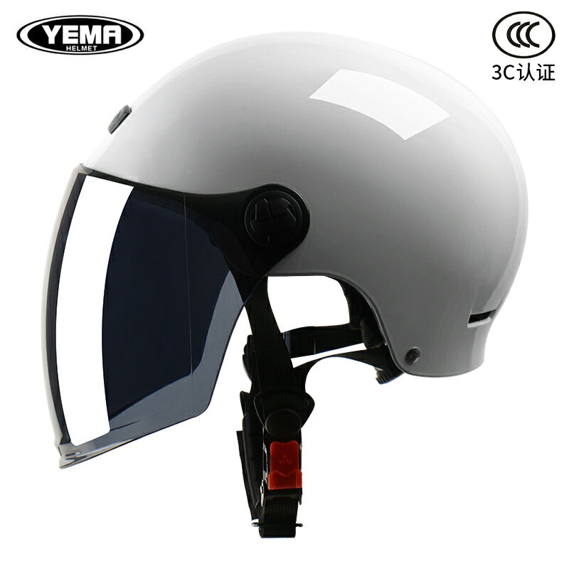 野馬3C認證電動車頭盔女夏季防曬防紫外線電瓶摩托車安全帽男半盔