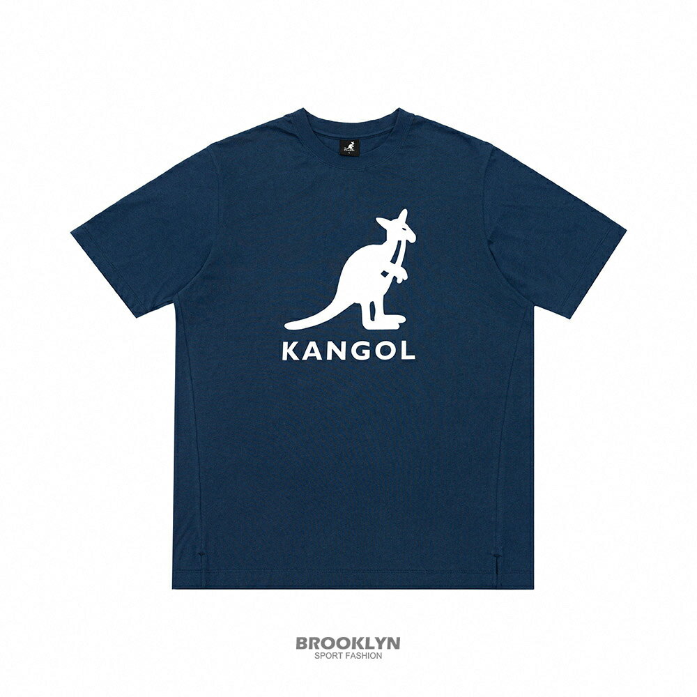 滿額最高折300】KANGOL 短袖短T 深藍大LOGO 圓領袋鼠中性(布魯克林