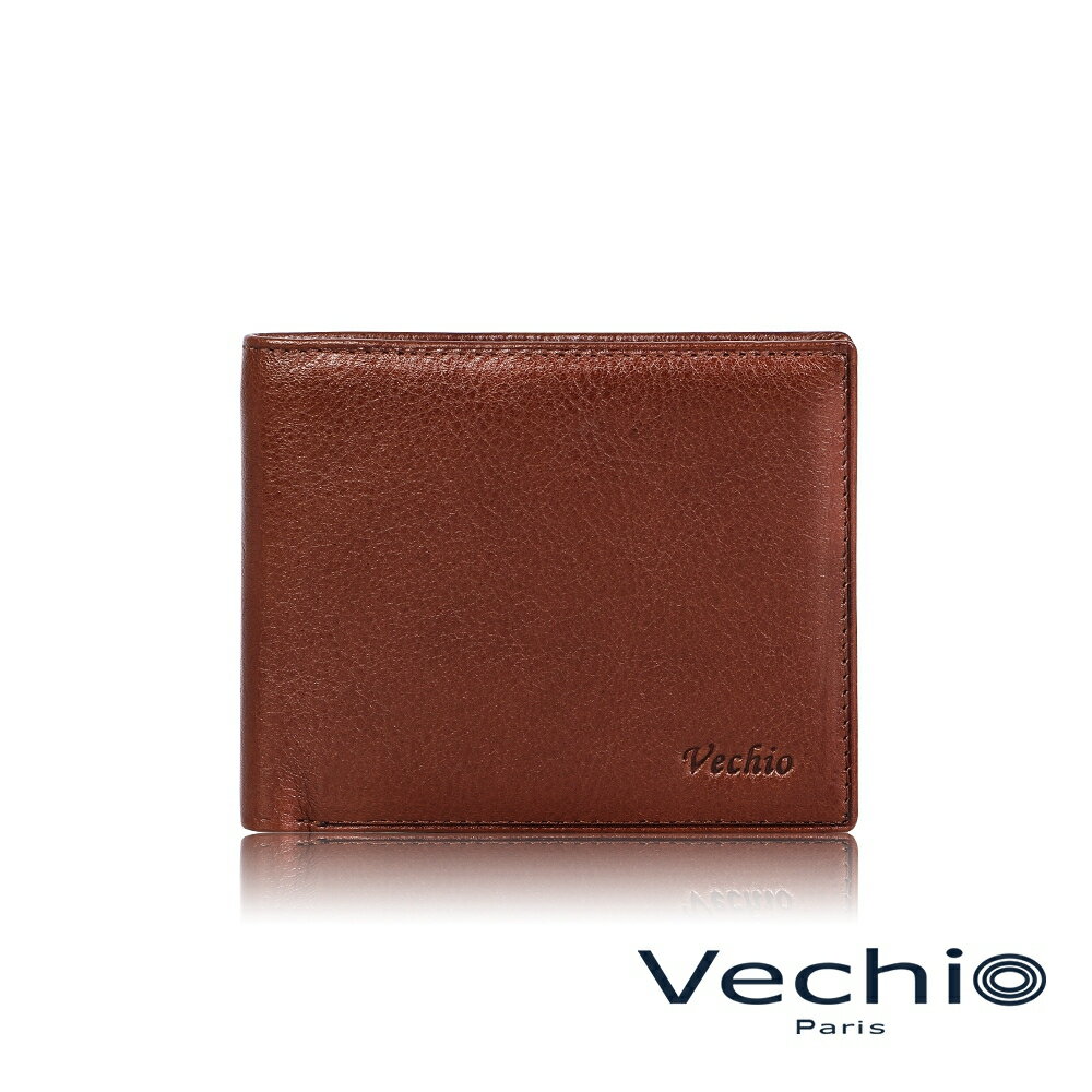 【VECHIO 維奇歐】臺灣總代理 堅毅號 9卡中間翻透明窗皮夾-咖啡色/VE048W004BR