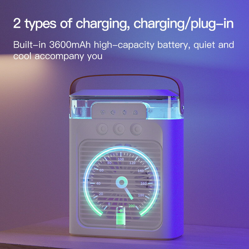 廠家直發跨境USB款家用空調電風扇三孔噴霧扇香薰噴霧扇加水風扇【Snowbelle優選】