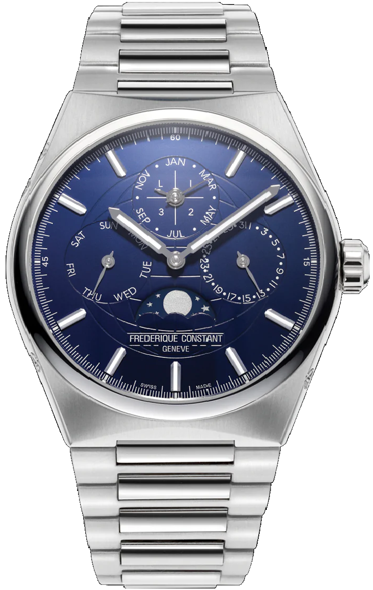 CONSTANT 康斯登 Manufacture系列超薄萬年曆腕錶(FC-775N4NH6B)-41mm-藍面鋼帶【刷卡回饋 分期0利率】【APP下單22%點數回饋】
