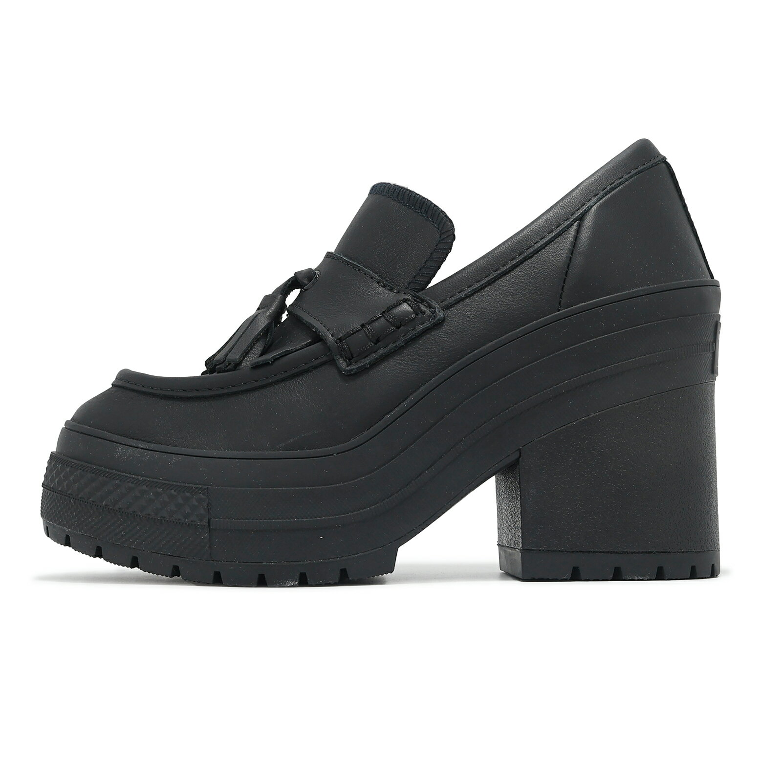 Converse 休閒鞋 Chuck 70 De Luxe Heel Loafer 男鞋 女鞋 黑 厚底 高跟 樂福鞋 A14714C