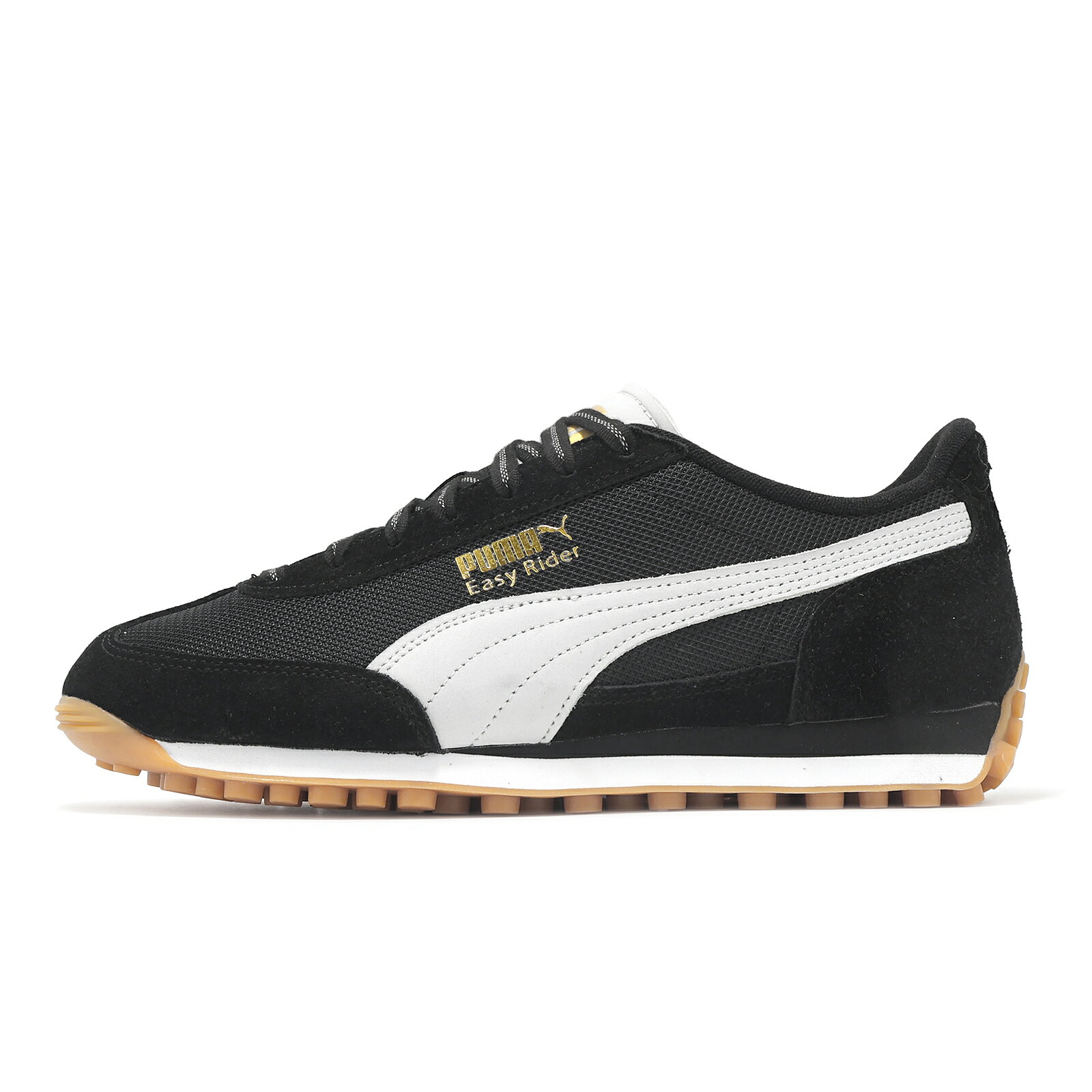 Puma 休閒鞋 Easy Rider Footie 男鞋 女鞋 黑 白 膠底 麂皮 拼接 復古 情侶鞋 40155902