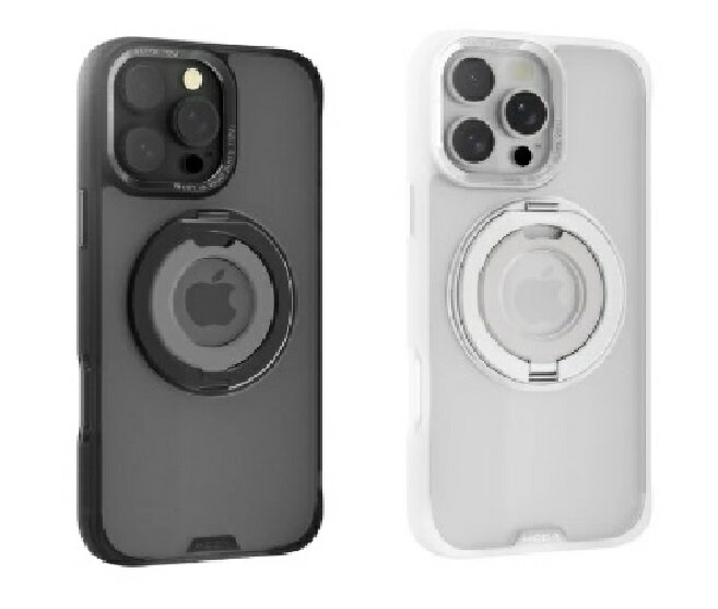 【HODA】柔石支架指環保護殼 iPhone 16 系列 360度支架指環 磁吸款 MagSafe iPhone 16 Plus (16+) 銀河黑 / 星光白