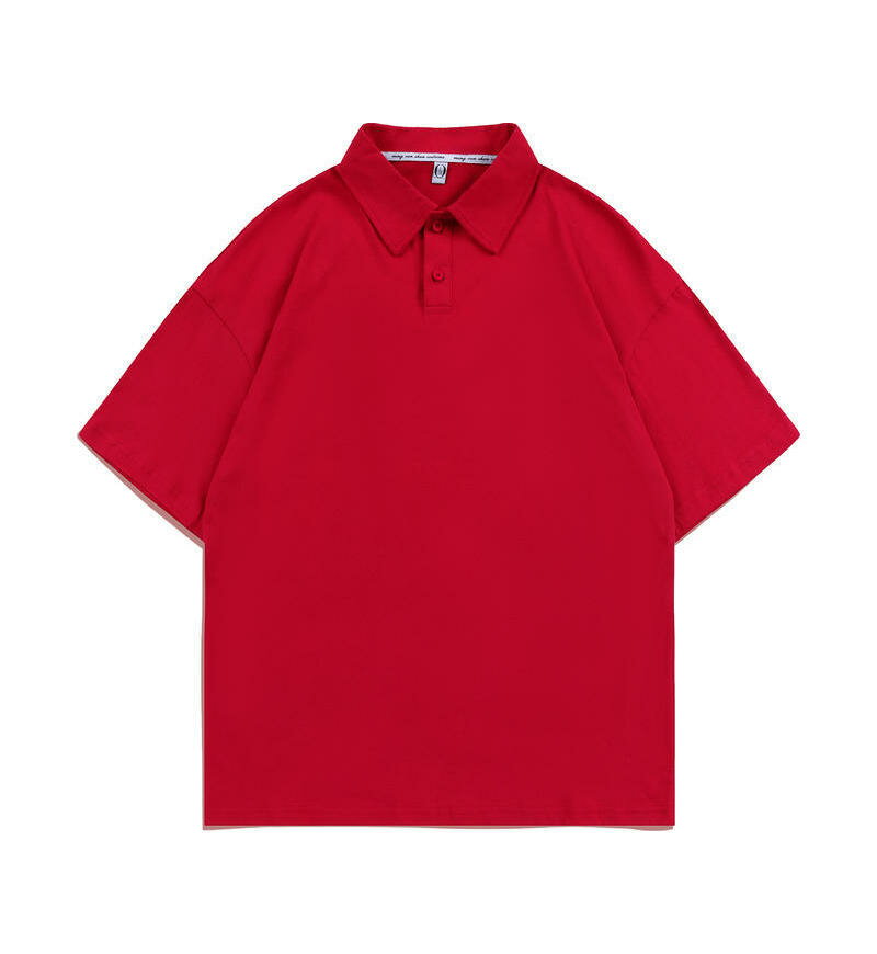【喜挖】200g春夏潮牌考拉貼標純棉POLO衫短袖男女款寬鬆翻領T恤潮流百搭 0