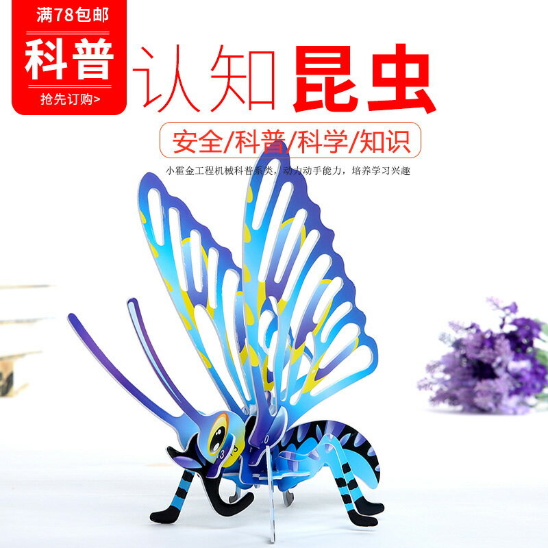 兒童科學小發明 小製作 小手工禮物小學生科學實驗玩具認知昆蟲