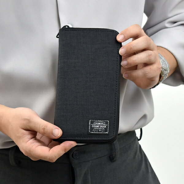 長夾 日系布標ㄇ字拉鍊帆布皮夾【NWE10】