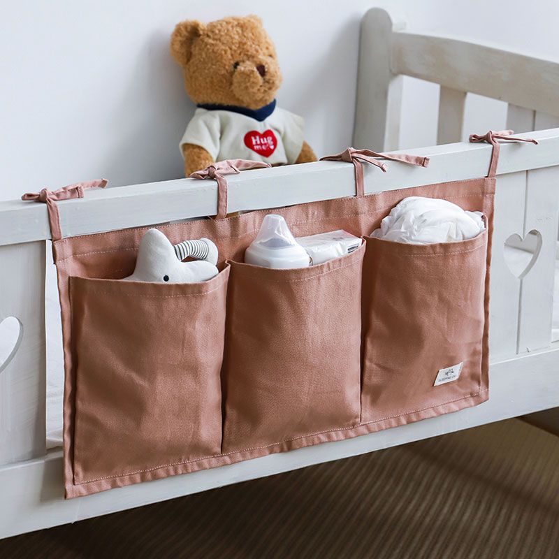 床邊掛袋 床邊收納袋 儲物袋 嬰兒圍欄床邊收納掛袋寶寶床頭收納袋尿布尿片尿不濕玩具儲物袋『WW0286』