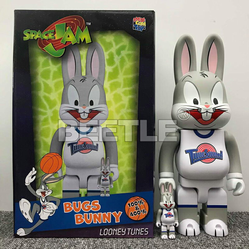 現貨 BEETLE BE@RBRICK SPACE JAM 怪物奇兵 BUGS BUNNY 兔寶寶 400%+100%