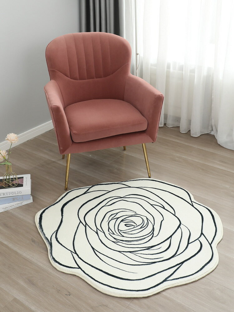 圓形地毯高級感沙髮電腦椅地墊梳粧衣帽間客廳臥室地毯