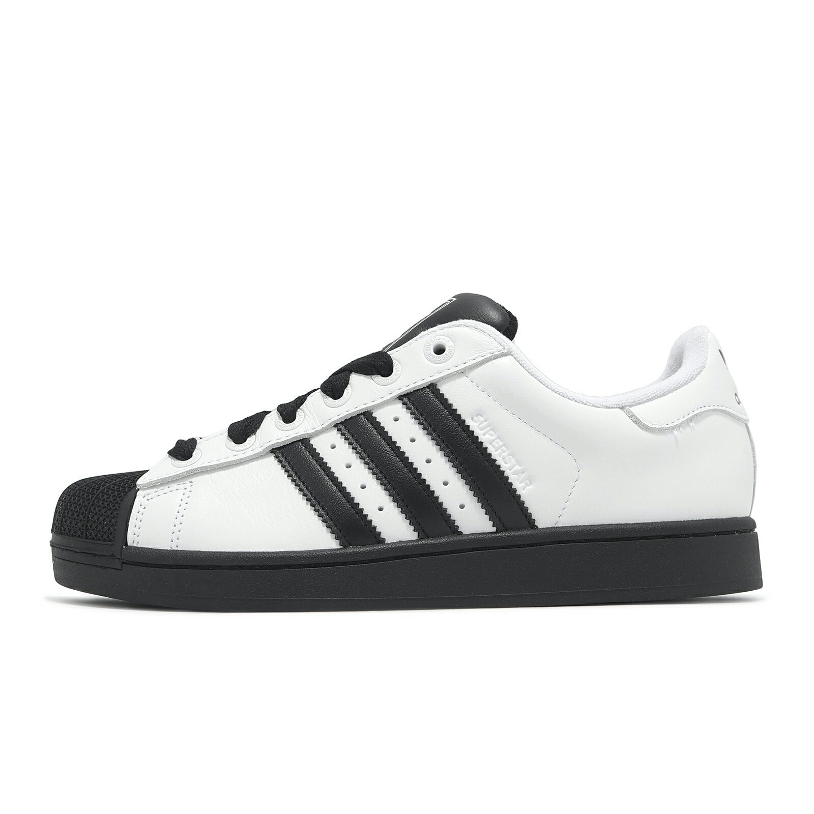 adidas  Superstar II 黑 白 皮革 JI0124