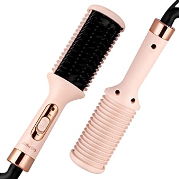最新 Albrillo【日本代購】迷你版 負離子直髮燙捲髮器造型防靜電防燙 - 粉色