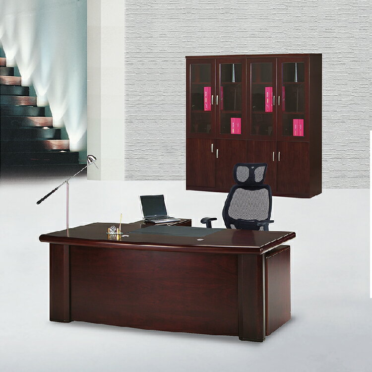 【 IS空間美學 】8400豪華優質全木皮6.5尺主管桌整組(2023B-127-1) 辦公桌/電腦桌/會議桌