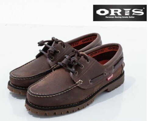 ORIS 女款 頂級真皮 梅花鋸齒大底 精緻固特異縫線 雷根式帆船鞋 734C06 咖啡色 大自在 0