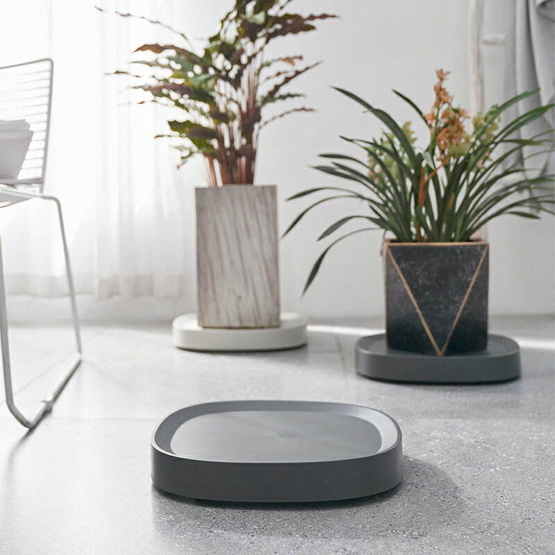 行動花盆托盘 行動花盆托盤萬向輪加厚帶輪底座圓形塑料滾輪底盤大號搬花盆神器【MJ194234】