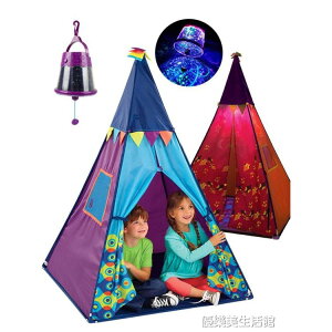 兒童帳篷寶寶游戲屋印第安燈光幼兒布帳篷嬰兒屋過家家玩具 YDL