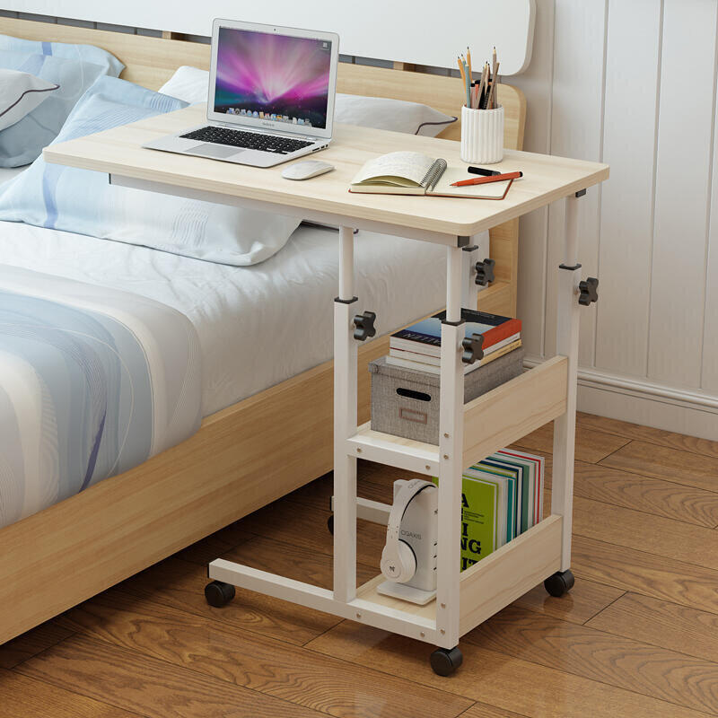 高端家具 升降可移動床邊桌 家用筆記本電腦桌 臥室懶人桌 床上書桌 簡約小桌子