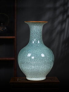景德鎮陶瓷花瓶擺件客廳插花仿古典官窯中式家居裝飾品工藝品瓷器