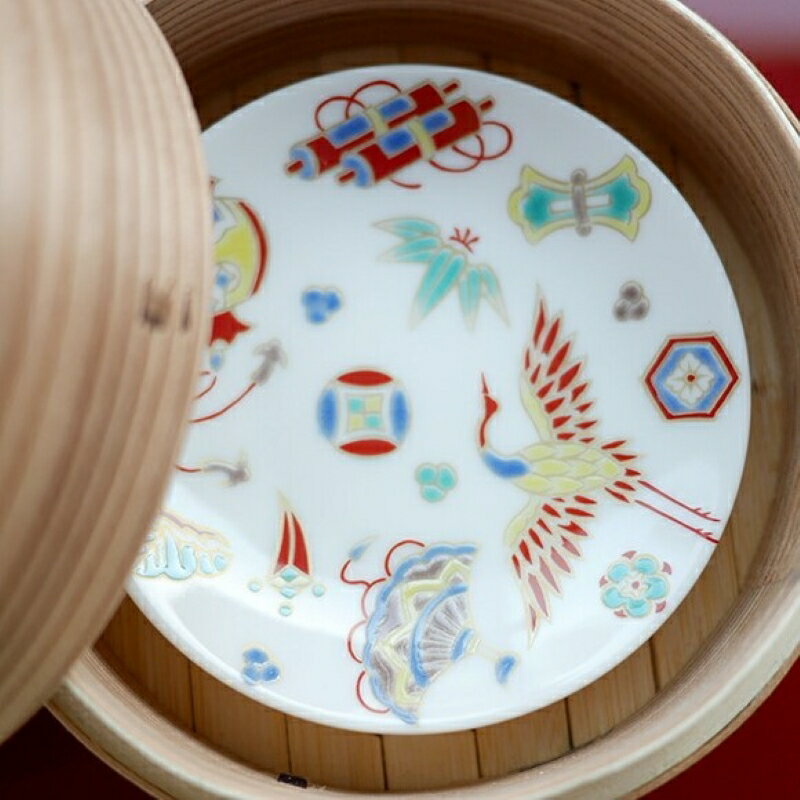 日本製 九谷燒 緣起豆皿-寶藏多多 9.5cm 青郊窯 小皿 點心盤 飾盤 禮物＊夏日微風＊ 4