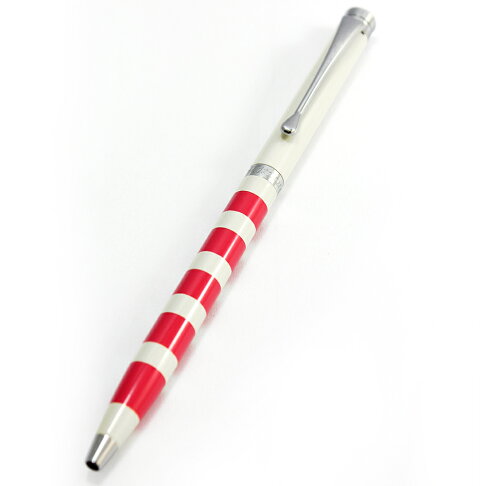 MITIQUE美締克 Oriental 東方美系列 象牙白橫條紋白夾原子筆 (BLZMB50603) 0