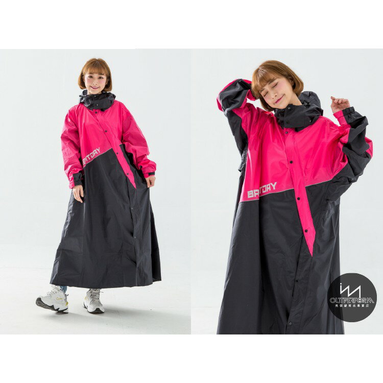 【奧德蒙直營】終結者專利斜開連身式雨衣-outperform 3