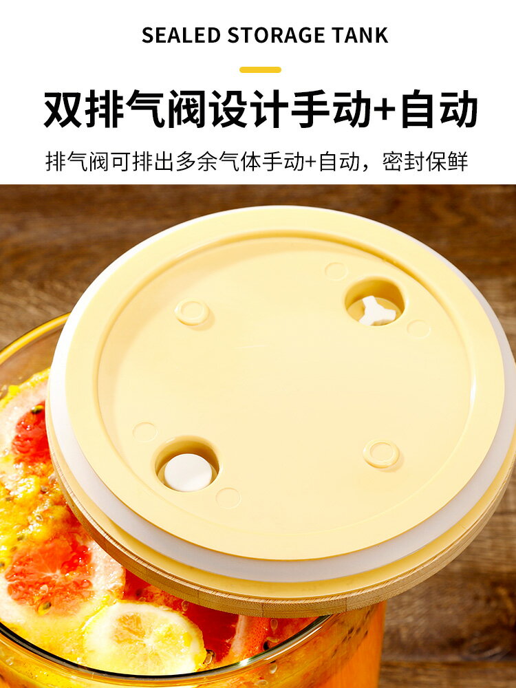 樂天精選~冰箱冷水壺帶龍頭耐高溫玻璃家用大容量檸檬果汁冰水飲料桶涼水壺 雙11全館免運