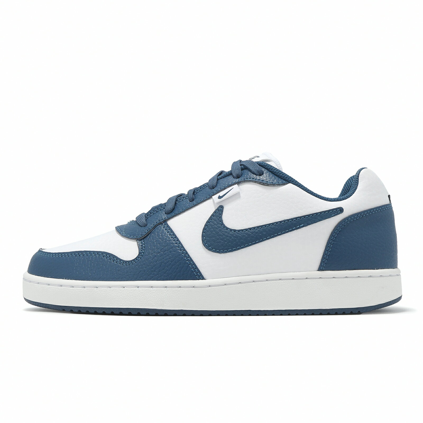 Nike 休閒鞋 Ebernon Low PREM 男鞋 白 藍 皮革 低筒 IF0847-141