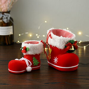 圣誕糖果袋圣誕節裝飾用品創意平安夜禮物糖果鞋小紅靴子禮品盒