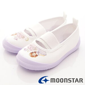 日本月星Moonstar機能童鞋迪士尼聯名系列日本製寬楦蘇菲亞公主室內鞋款S019紫(中小童段)