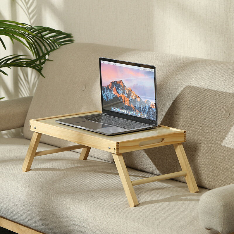 桌子 實木折疊書桌家用寫字桌學生臥室學習桌床上筆記本電腦桌