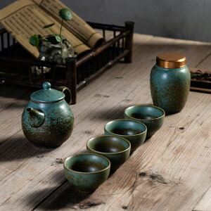 粗陶窯變復古功夫茶具套裝家用簡約日式個性陶瓷茶杯泡茶禮盒裝