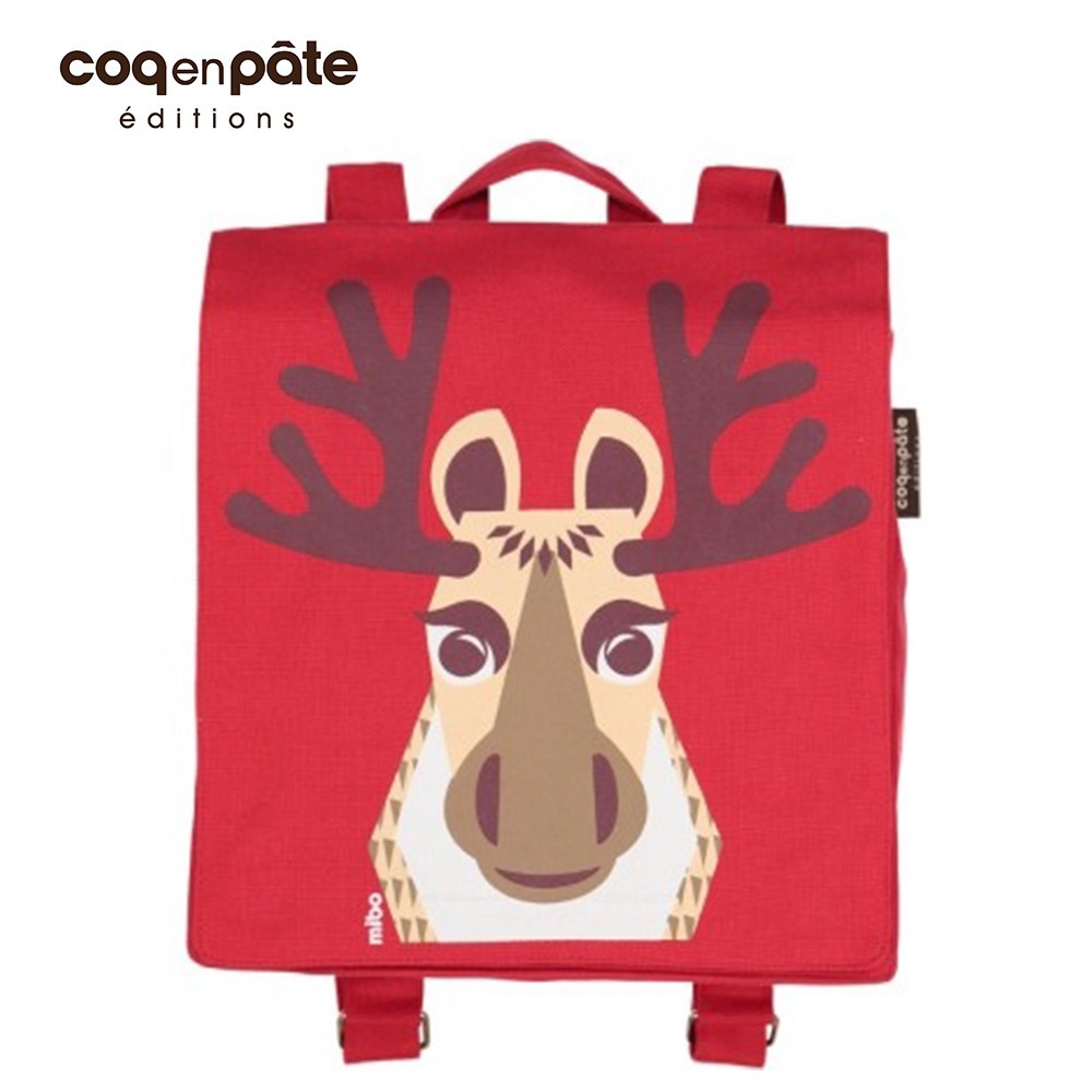 【無毒環保布包】【COQENPATE】法國有機棉無毒環保布包 - 小童寶包幫- 麋鹿