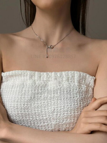 項鏈大小圓環雙層項鏈女細款鎖骨鏈小眾冷淡風日韓配飾氣質飾品【倪醬小鋪】