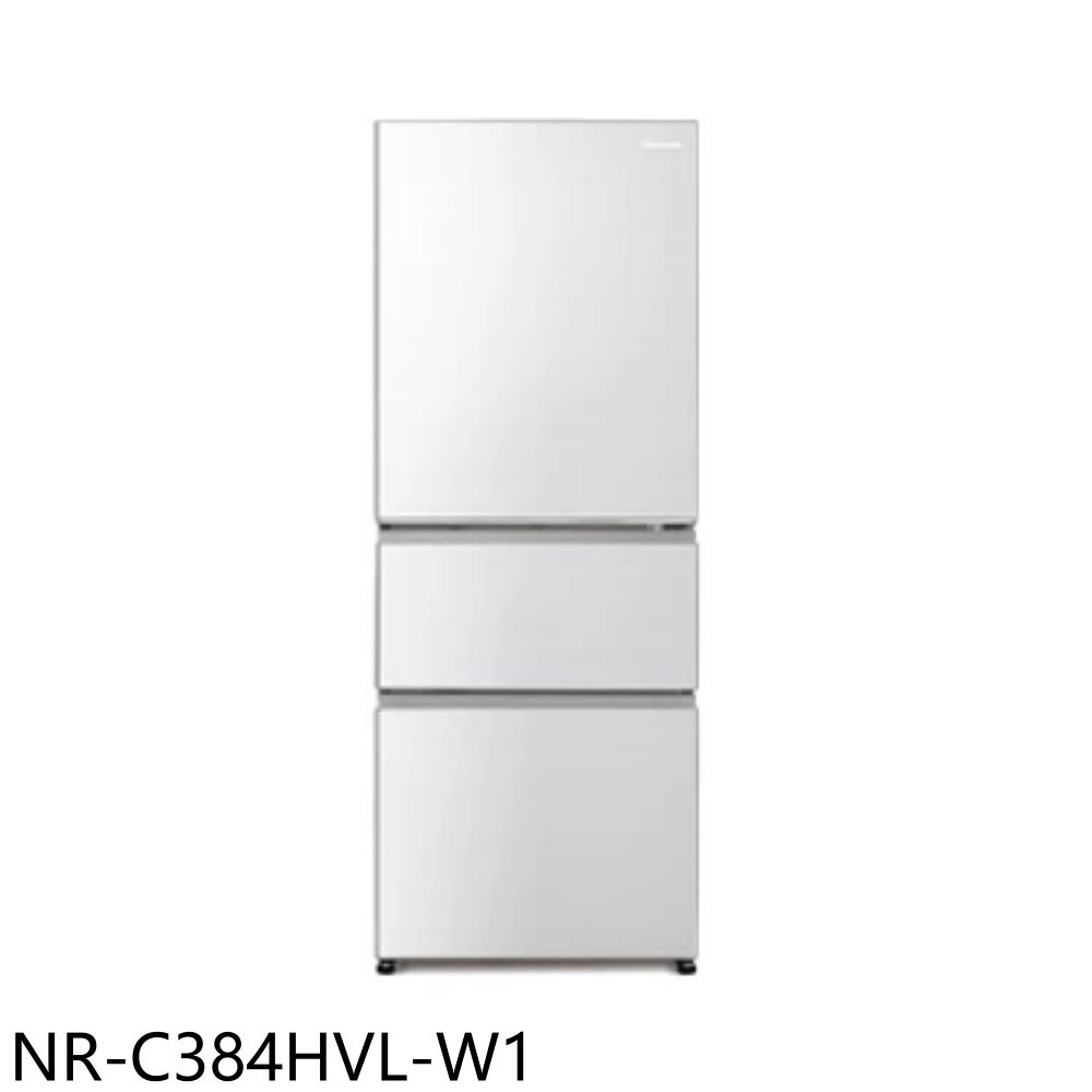 送樂點1%等同99折★Panasonic國際牌【NR-C384HVL-W1】385公升三門變頻晶鑽白冰箱(含標準安裝)