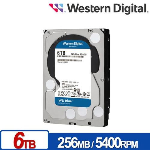 【現折$50 最高回饋3000點】 WD 藍標 6TB 3.5吋SATA硬碟(WD60EZAZ)