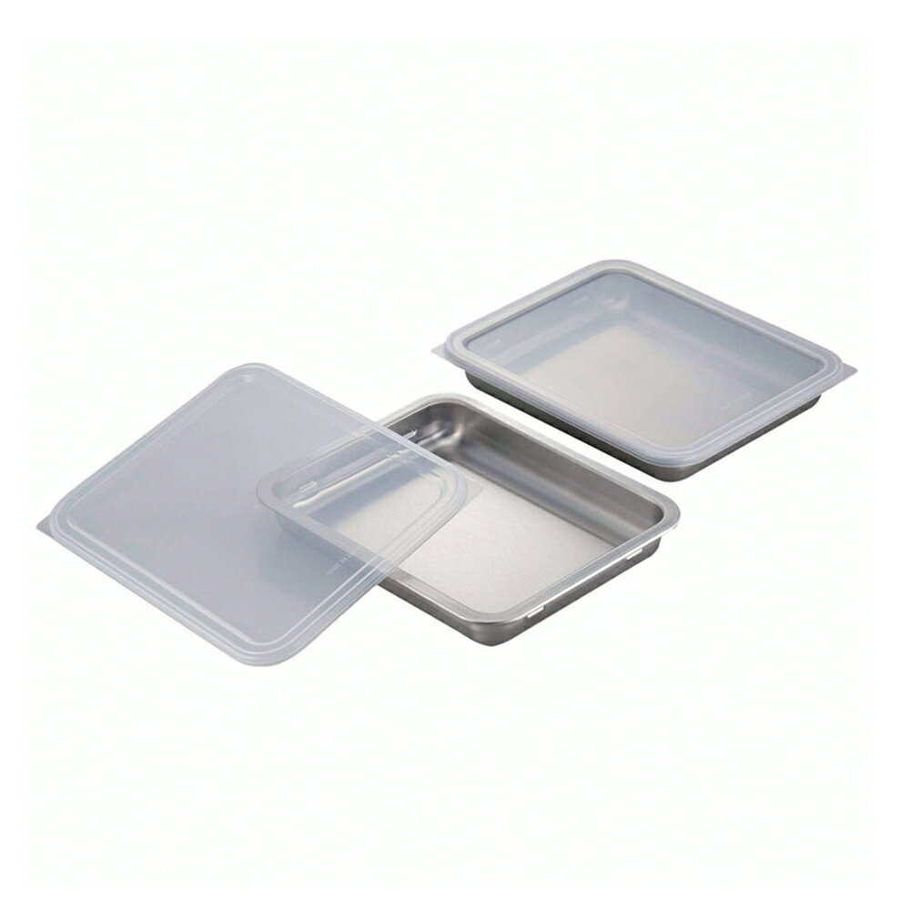 【日本下村工業】日本製不鏽鋼水餃/麵點保鮮盒二入組(26X21.3X3.8CM) 7