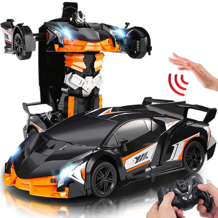 感應變形遙控汽車兒童遙控車金剛5機器人充電動賽車男孩玩具3-6歲 限時促銷 全館商品85折！！！